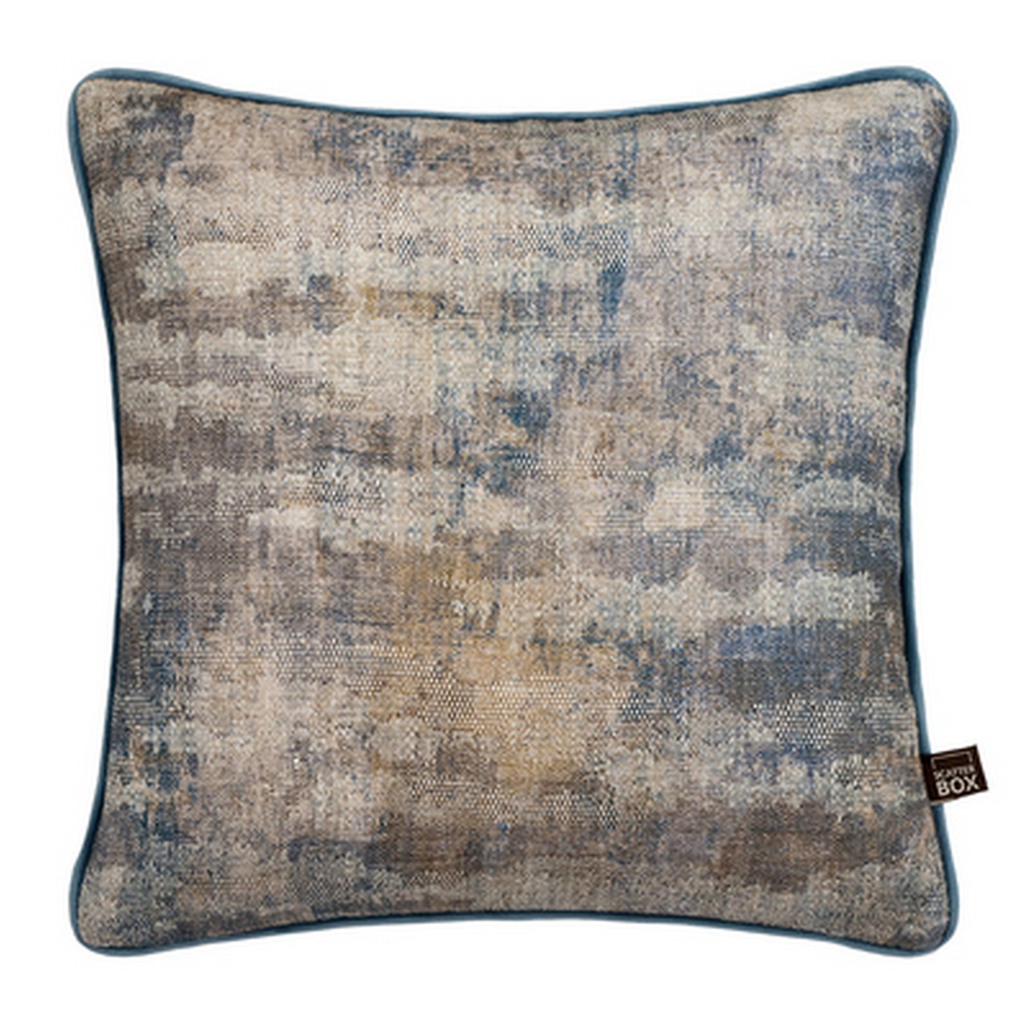 Avianna Abstract Cushion In Blue Cloud Blue